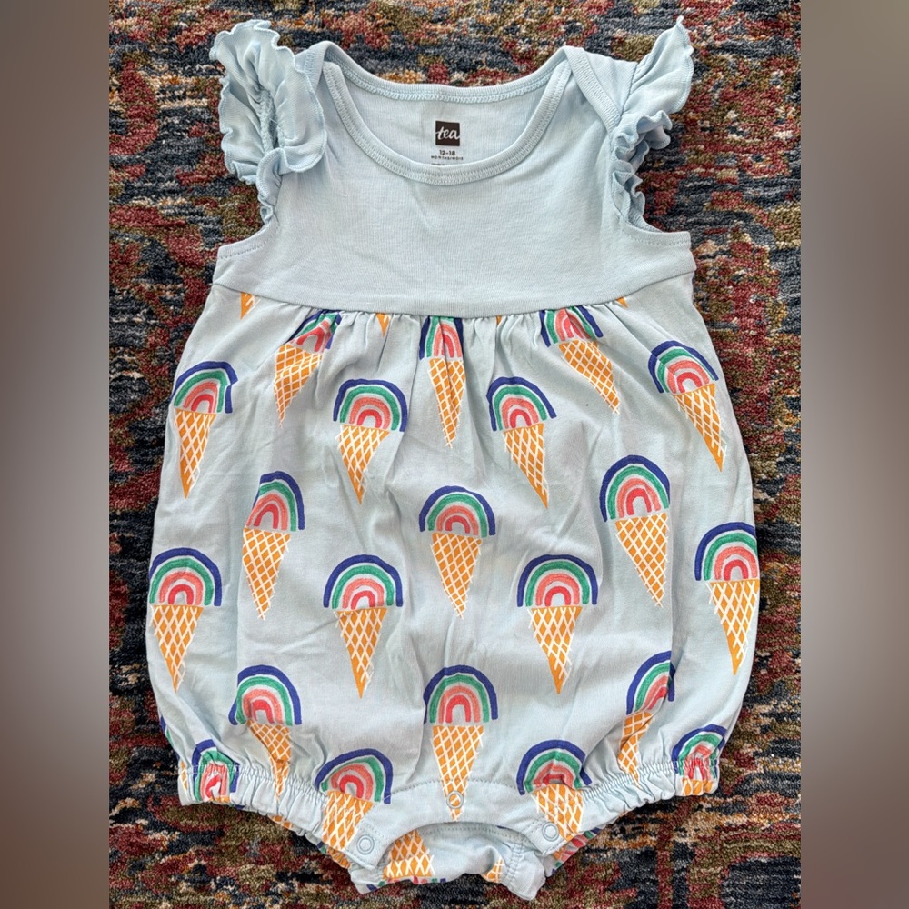 Tea Collection Blue Ice Cream Print One Piece